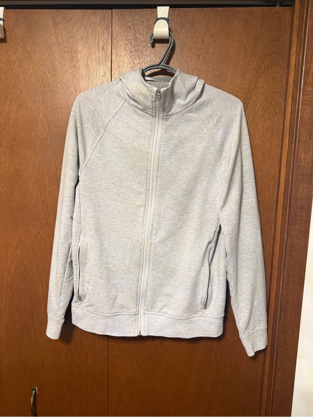 lululemon athletica Light Gray Full-Zip Hoodie